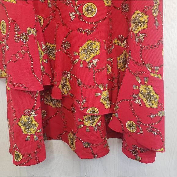 Speechless red chain print maxi dress SZ XSMALL New With Tags - Picture 4 of 11